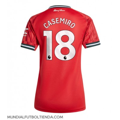 Camiseta Manchester United Casemiro #18 Primera Equipación Replica 2025-26 para mujer mangas cortas Camiseta Manchester United Casemiro #18 Primera Equipación Replica 2025-26 para mujer mangas cortas